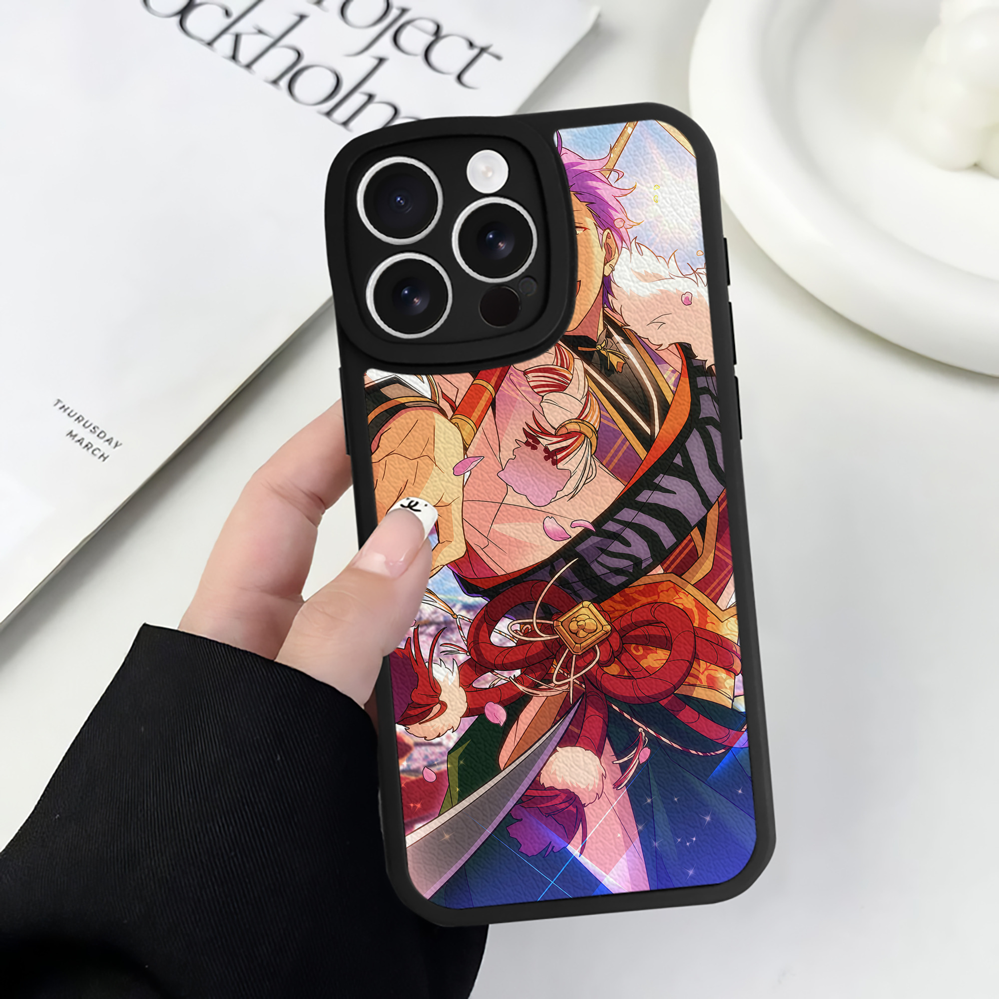 （画像用） あんさんぶるスターズ! Ensemble Stars 【iPhone 16シリーズ対応】シリコンスマホケース（レザー調） 材質：シリコン
